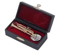 Elegant Small Saxophone Brass Replica Gold Accent Display Stand Handcrafted Decorative Miniature Instrument for Music Themed Space