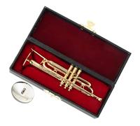 Elegant Small Saxophone Brass Replicas Gold Accents Display Stand Handcrafted Decoration For Music Themed Spaces Brasses Replicas Trumpet