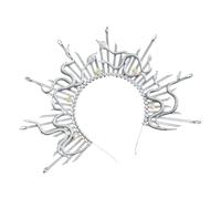 Elegant Snake Head Crowns Headband Party Accessory Fashionable Hairpiece Suitable For A Stylish And Mysterious Look Adjustable Headband
