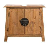 Elegant Solid Pine Wood Bathroom Cabinet, 70 x 32 x 63 cm, Modern Design, High Stability & Durability, Ideal for Small Bathrooms & Guest Toilets.