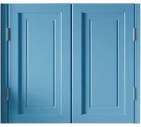 Elegant Solid Wood Swinging Cafe Doors - Automatic Closing, Two-Way Swing, Perfect for Kitchens, Bars, and Restaurants(Light Blue,120x80cm)