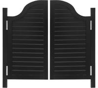 Elegant Solid Wood Swinging Cafe Doors - Durable Half Waist Partition Door with Stainless Steel Hinges(Black,70x90cm)