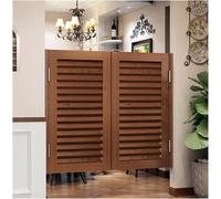 Elegant Solid Wood Swinging Cafe Doors - Retro Double Door for Kitchen, Living Room, and More(Brown,95x80cm)