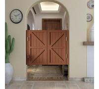 Elegant Solid Wood Swinging Cafe Doors - Retro Half Waist Saloon Doors for Kitchen, Bar, and Pub(Brown,70x90cm)