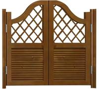 Elegant Solid Wood Swinging Cafe Doors - Two-Way Open Saloon Style Half Door for Hallways, Cafes, and Restaurants(Brown,80x90cm)