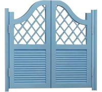 Elegant Solid Wood Swinging Cafe Doors - Two-Way Open Saloon Style Half Door for Hallways, Cafes, and Restaurants(Light Blue,75x70cm)