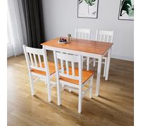 ELEGANT Solid Wooden Dining Table and 4 Chairs Set Dining Kitchen Furniture - Honey, Natural Pine