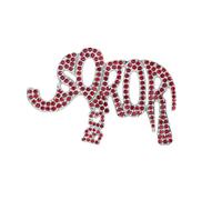 Elegant Soror Womenhood Gifts Red Soror 1913 Elephant Pin Fortitude Delta Sorority Broach Greek Letter Jewelry
