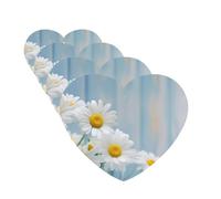 Elegant Spring Daisy Flowers Car Air Fresheners Cards Set of 4 Pieces Personalized Car Fresheners Gifts for Men Women Auto Aromatherapy Tablets Hanging Scented Cards for Wardrobe Bathroom