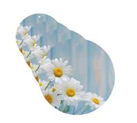 Elegant Spring Daisy Flowers Car Air Fresheners Cards Set of 4 Pieces Personalized Car Fresheners Gifts for Men Women Auto Aromatherapy Tablets Hanging Scented Cards for Wardrobe Bathroom