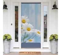 Elegant Spring Daisy Flowers Door Banners for Front Doors, Spring Summer Decorative Door Cover Welcome Porch Banner Decoration Hanging Wall Background for Party Supplies Indoor Outdoor Home Decor