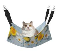 Elegant Spring Daisy Flowers Pet Cage Hammock,Warm Pet Hammock,Soft Hanging Cat Bed Mat Winter Warm