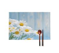 Elegant Spring Daisy Flowers Placemats Set of 4 Place Mats Table Mats