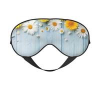 Elegant Spring Flowers Print Sleep Mask Silk Eye Cover Soft Satin Blindfold Elastic Strap Night Eyeshade Travel Nap for Women Men
