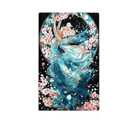 Elegant Spring Light Switch Cover Plate, Woman in Blue Dress with Blossom Accents for Home Decor, Thermoplastic Wall Plates, Standard Size Blank Cover Plate