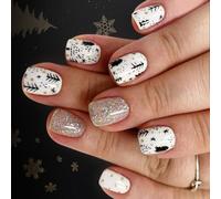 Elegant Square Fraudulent Hoofs with Silver Scintillate Sparkling Persist Short Permanent for Evening Instances Scintillate Fraudulent Short Square Plan