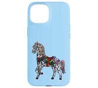 Elegant Stained Glass Merry Go Round Horse Case for iPhone 15