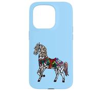 Elegant Stained Glass Merry Go Round Horse Case for iPhone 15 Pro