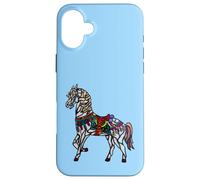 Elegant Stained Glass Merry Go Round Horse Case for iPhone 16 Plus