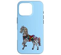 Elegant Stained Glass Merry Go Round Horse Case for iPhone 16 Pro