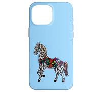 Elegant Stained Glass Merry Go Round Horse Case for iPhone 16 Pro Max