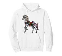 Elegant Stained Glass Merry Go Round Horse Pullover Hoodie