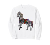 Elegant Stained Glass Merry Go Round Horse Sweatshirt