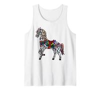 Elegant Stained Glass Merry Go Round Horse Tank Top