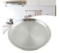 Elegant Stainless Steel Breakfast Plates, Round Design for Dining, and Easy to Clean (17cm)
