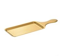 Elegant Stainless Steel Rectangular Plate for Serving Savory Sweet Items and Enhancing Table Presentation (30cmgold)