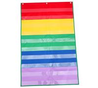 Elegant Standard Pocket Chart for Classroom Learning Cards Holder Teaching Aid Pouch Wall Door Hanging Pouch