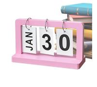 Elegant Standing Wooden Calendar - Wooden Desktop Perpetual Wedding Daily Stand Up Calendar | Wooden Desk Calendar, Large Display Wedding Daily Flipping Stand Up Calendar For Desk, Home Decor