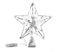 Elegant Star Decoration for Christmas Trees Long Lasting Shine and Appeal (25cm string silver)