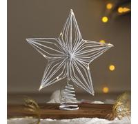 Elegant Star Decoration for Christmas Trees Long Lasting Shine and Appeal (30silver cotton)