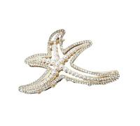 Elegant Star Fish Hair Clip With Rhinestones Alloy Hair Styling Clamp For Fashionable Women Hair Styling Accessory