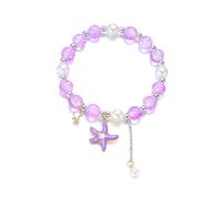 Elegant Star Fish Shell Pendant Lightweight Minimalist Jewelry Comfortable Beaded Wristchain Women Sea Star Shell