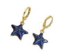 Elegant Starfishes Drop Earrings Party Ear Buckles Fashion Ear Jewelry Copper Texture Suitable For Women And Teens Present Handmade Drops