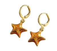 Elegant Starfishes Drop Earrings Party Ear Buckles Fashion Ear Jewelry Copper Texture Suitable For Women And Teens Present Handmade Drops