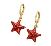 Elegant Starfishes Drop Earrings Party Ear Buckles Fashion Ear Jewelry Copper Texture Suitable For Women And Teens Present Handmade Drops