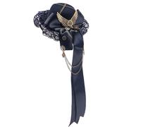 Elegant Steampunk Top Hat With Chain Bowknot Fedoras Hat Hair Clip Masquerades Party Costume Dress Up Headpieces Steampunk For Party