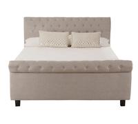 Elegant Steel Shade Kingsize Ottoman Bed, Velvet Interiors by Premier Grey King