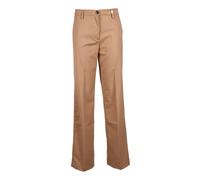 Elegant Stretch Trousers, female, Myths, Wide Trousers, Brown, S, Trousers S