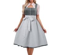Elegant Style Cosplay Dress Women's Two Piece Set With Apron And Casual Dress For Fair Costume
