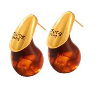 Elegant Stylish Sturdy Steel Teardrop Earrings With 18K Gold Plating Elegant Designs For Trendy Women Ladies Daily Use Versatile Earrings