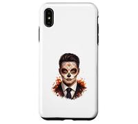 Elegant Sugar Skull Gentleman Portrait Art Case for iPhone XS Max