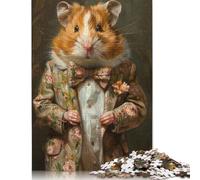 Elegant Suit Cute Hamster Puzzles 1000 Pieces Puzzle Adult Jigsaw Puzzle Home Decoration Puzzle Toys 1000pcs (75x50cm)