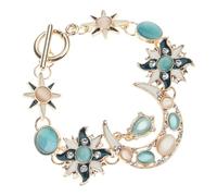 Elegant Sun Moon Star Shape Featuring Natural Rhinestones In Styles For Daily Wear Dates Parties Gold Chain