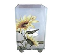 Elegant Sunflower Glass Votive Candle Holder - Decorative Accent for Warm Ambiance, Perfect for Home Decor, Gifts, or Special Occasions