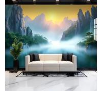 Elegant Sunset Mountains Rivers Forests 3D Wallpaper Luxury Home Dining Decor Paste Sofa Living Room The Wall for Bedroom Mural-150cm×105cm