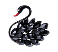 Elegant Swan Brooch Pin for Women-Crystal Rhinestone Vintage Style Bird Lapel Pin - Graceful Animal Accessory for Party Dress Suit Hat Gift